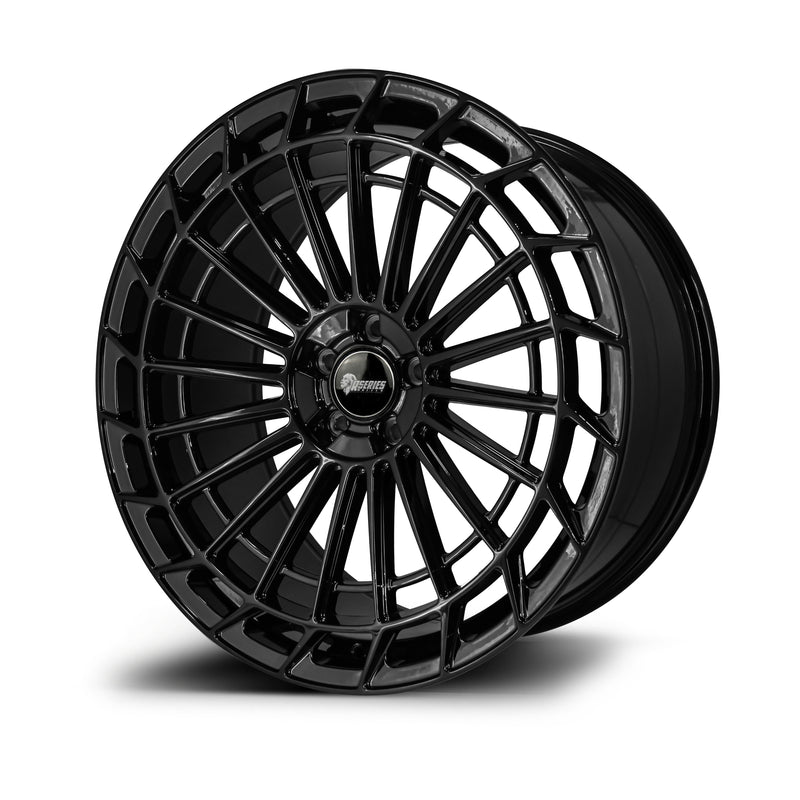 Load image into Gallery viewer, Rseries MC877 20&quot; 5X112 Gloss Black Wheels
