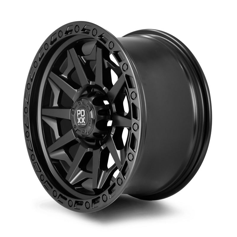 Load image into Gallery viewer, PDXX VIKING 18&quot; 6X139.7 Satin Black Wheels
