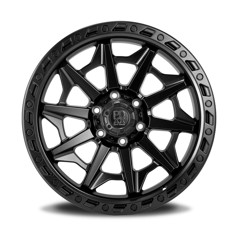 Load image into Gallery viewer, PDXX VIKING 20&quot; 6X139.7 Satin Black Wheels
