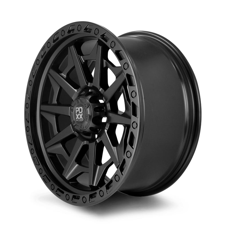 Load image into Gallery viewer, PDXX VIKING 20&quot; 6X139.7 Satin Black Wheels
