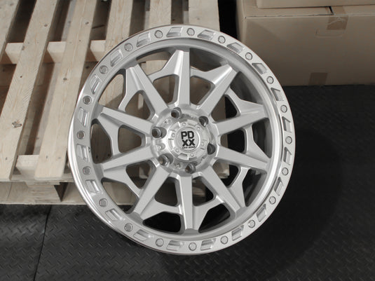 PDXX VIKING 20" 6X139.7 Silver w/Machined Ring Wheels