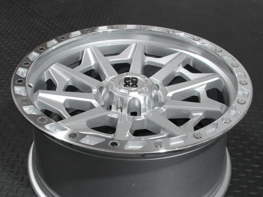 PDXX VIKING 18" 6X139.7 Silver w/Machined Ring Wheels