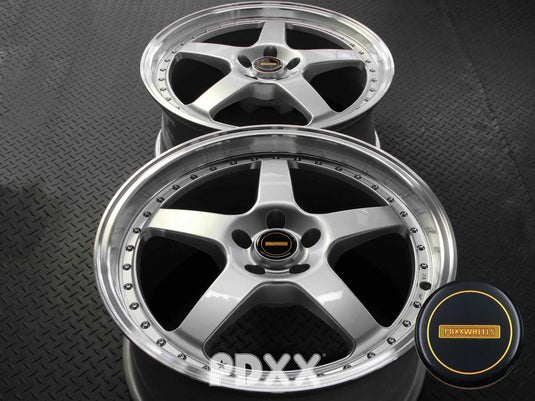 Rseries SVFR 20" 5X114.3  Silver Machined Lip  Wheels+Tyres