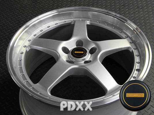 Rseries SVFR 20" 5X114.3  Silver Machined Lip  Wheels+Tyres