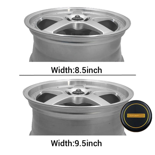 Rseries SVFR 20" 5X114.3 Silver Machined Lip Wheels