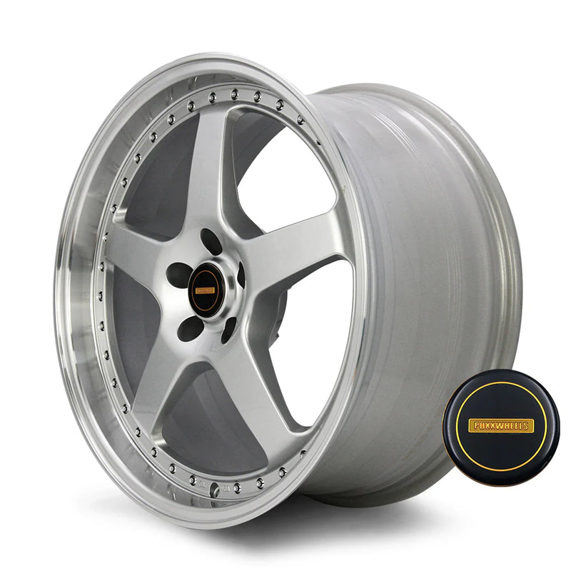 Load image into Gallery viewer, Rseries SVFR 20&quot; 5X114.3 Silver Machined Lip Wheels
