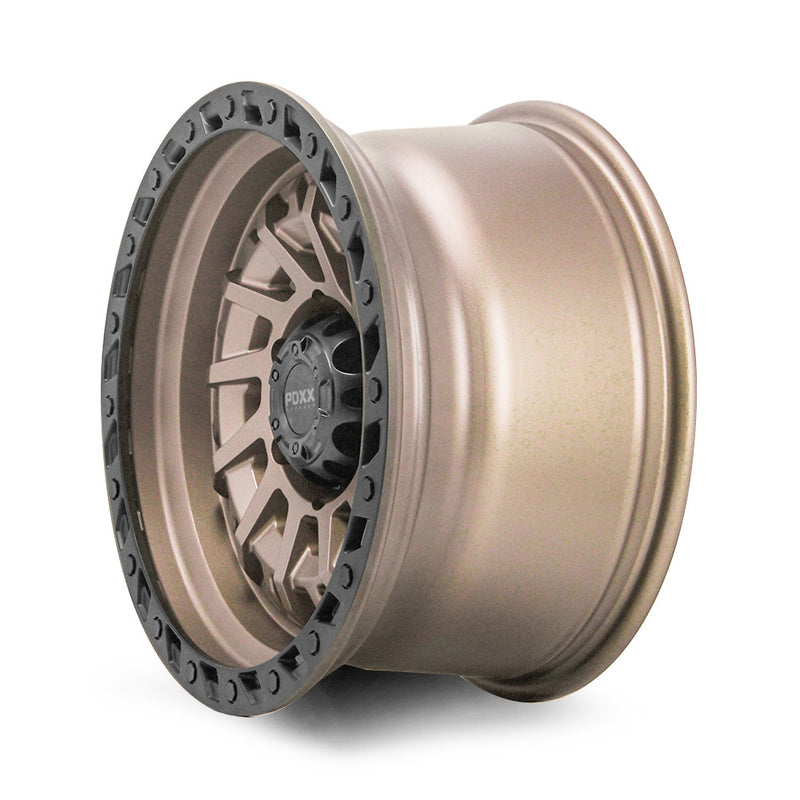 Load image into Gallery viewer, PDXX STIX 17&quot; 6X139.7 Satin Bronze w/Black Ring Wheels+Tyres
