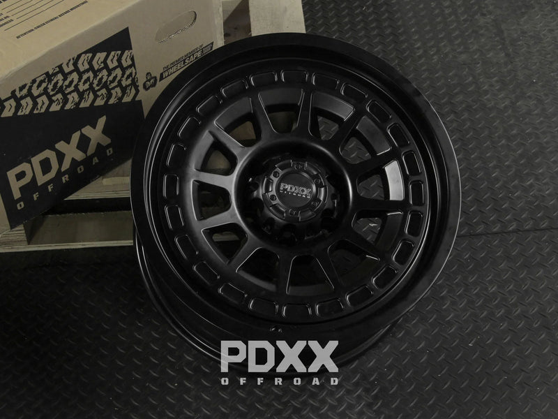 Load image into Gallery viewer, PDXX TAKEDOWN 18&quot; 6X139.7 Satin Black Wheels
