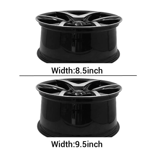 Rseries VF2 20" 5X120 Gloss Black Machined Face Wheels+Tyres