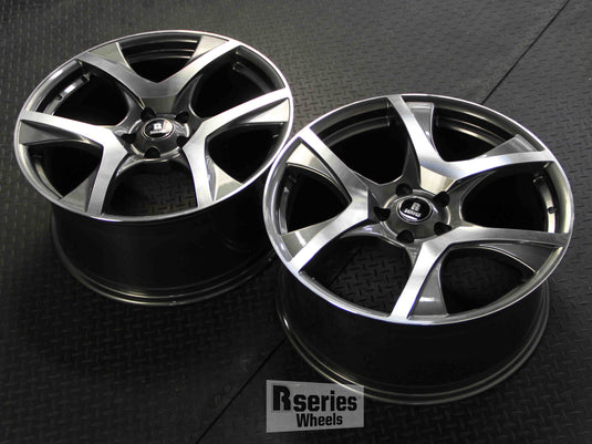 Rseries VF2 20" 5X120 Gunmetal Machined Face Wheels