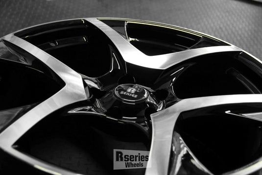 Rseries VF2 20" 5X120 Gloss Black Machined Face Wheels