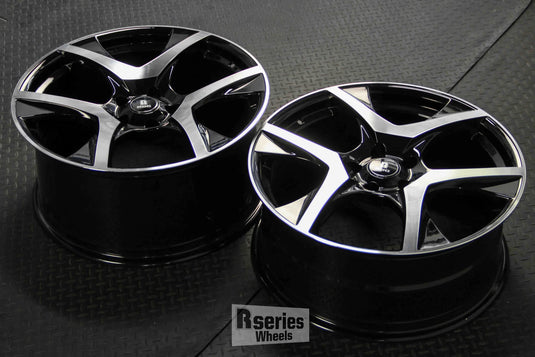 Rseries VF2 20" 5X120 Gloss Black Machined Face Wheels+Tyres