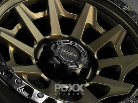 PDXX VIKING 17" 6X139.7 Satin Bronze w/Black Ring Wheels+Tyres