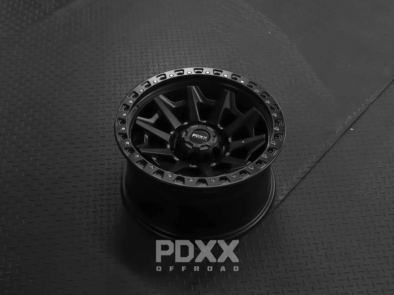 Load image into Gallery viewer, PDXX VIKING 17&quot; 6X139.7 Satin Black Wheels
