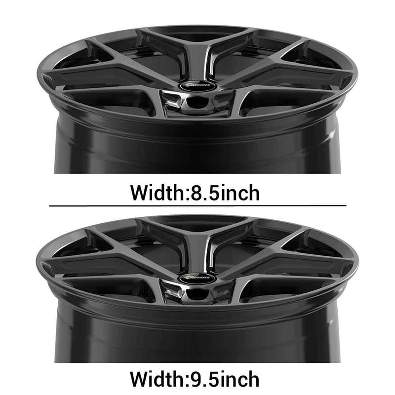 Load image into Gallery viewer, Rseries GTS 20&quot; 5X120 Gloss Black Wheels
