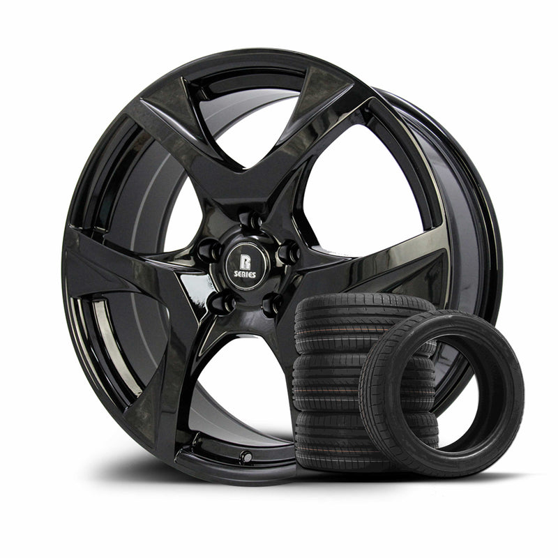 Load image into Gallery viewer, Rseries VF2 20&quot; 5X120 Gloss Black Wheels+Tyres
