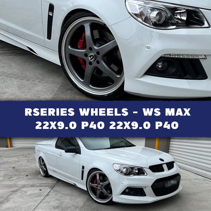 Load image into Gallery viewer, Rseries WS MAX 22&quot; 5X120 Grey Machined Lip Wheels
