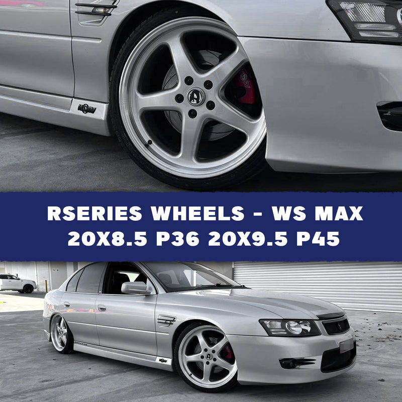 Load image into Gallery viewer, Rseries WS MAX 20&quot; 5X120 Grey Machined Lip Wheels
